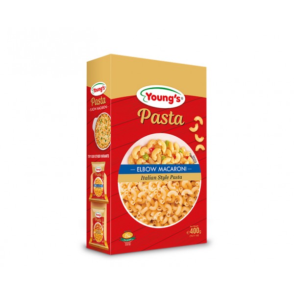 YOUNG`S PASTA SMALL ELBOW MACARONI 400GM BOX